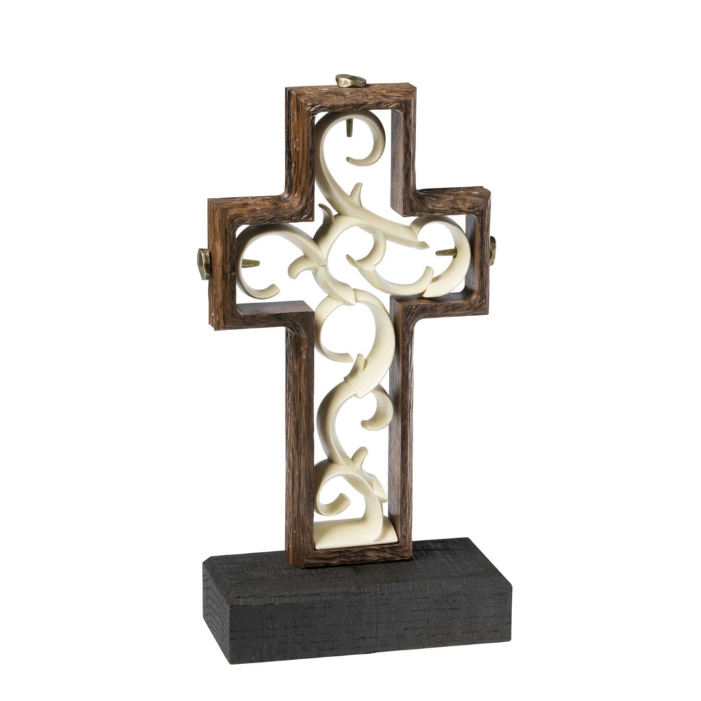 "Rustic" Rugged Black Walnut & Vintage Ivory - UnityCross