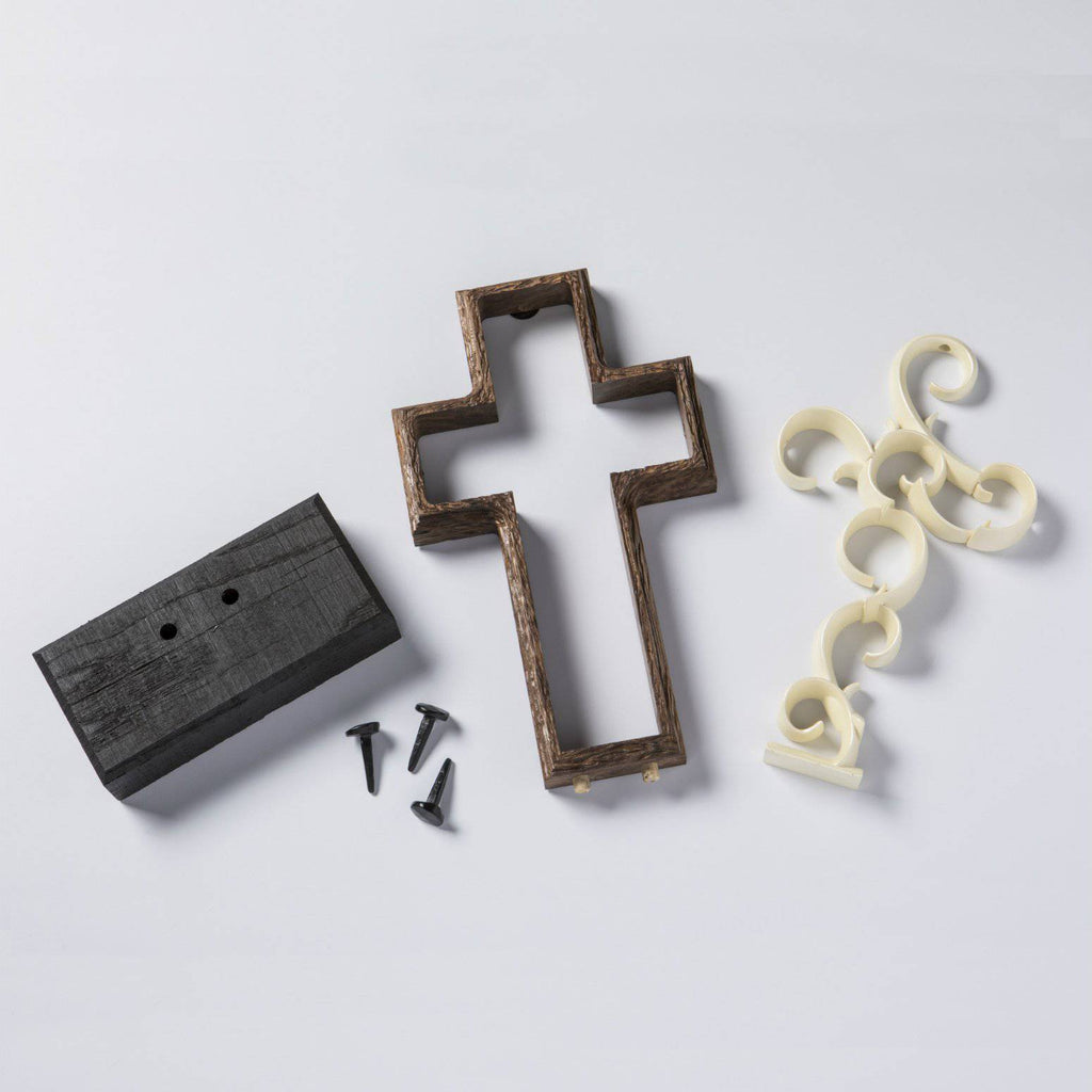 "Rustic" Rugged Black Walnut & Vintage Ivory - UnityCross