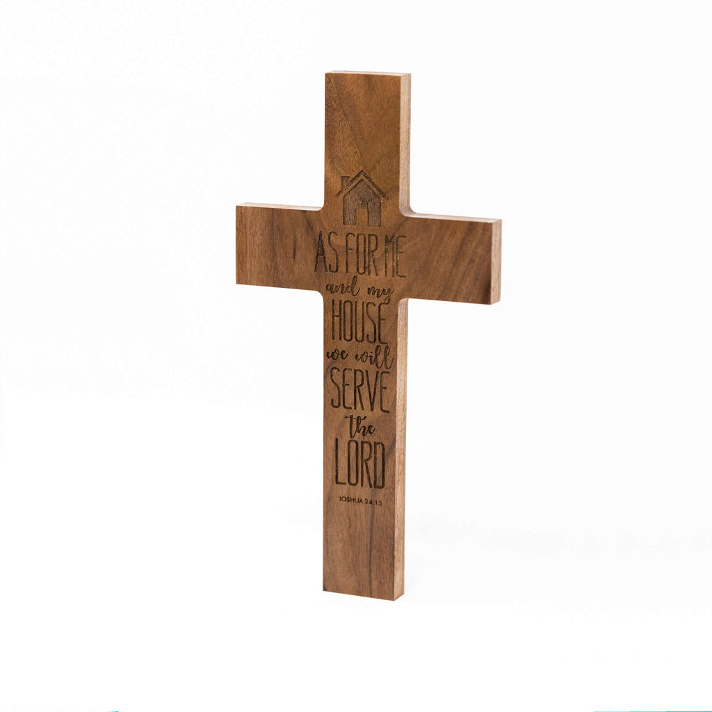 Personalized Black Walnut Home Decor Wall Cross - UnityCross
