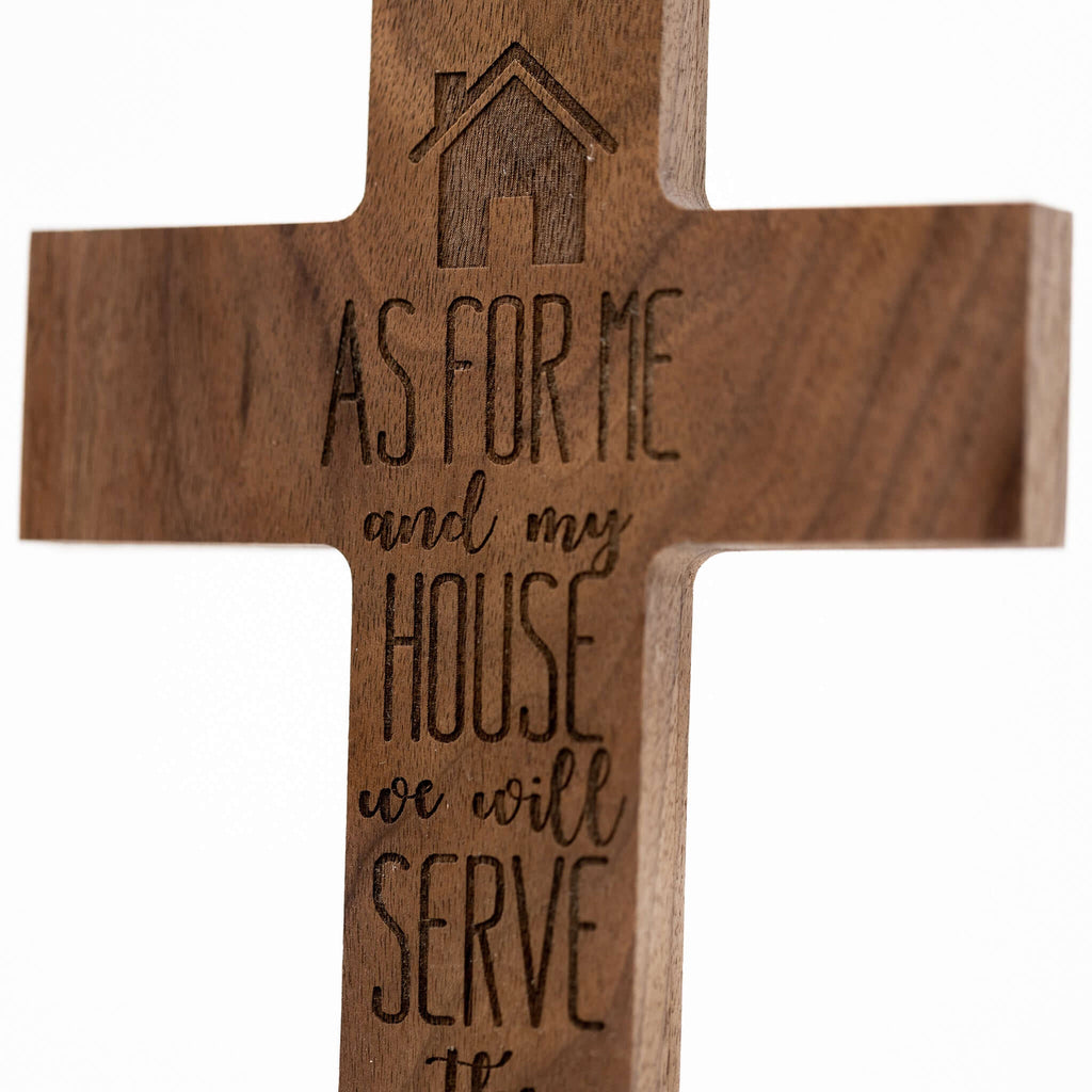 Personalized Black Walnut Home Decor Wall Cross - UnityCross