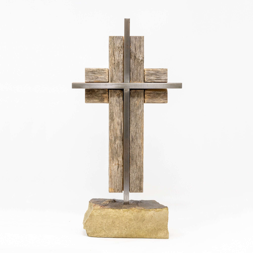 Reclaimed Barnwood & Steel Wedding Cross - UnityCross