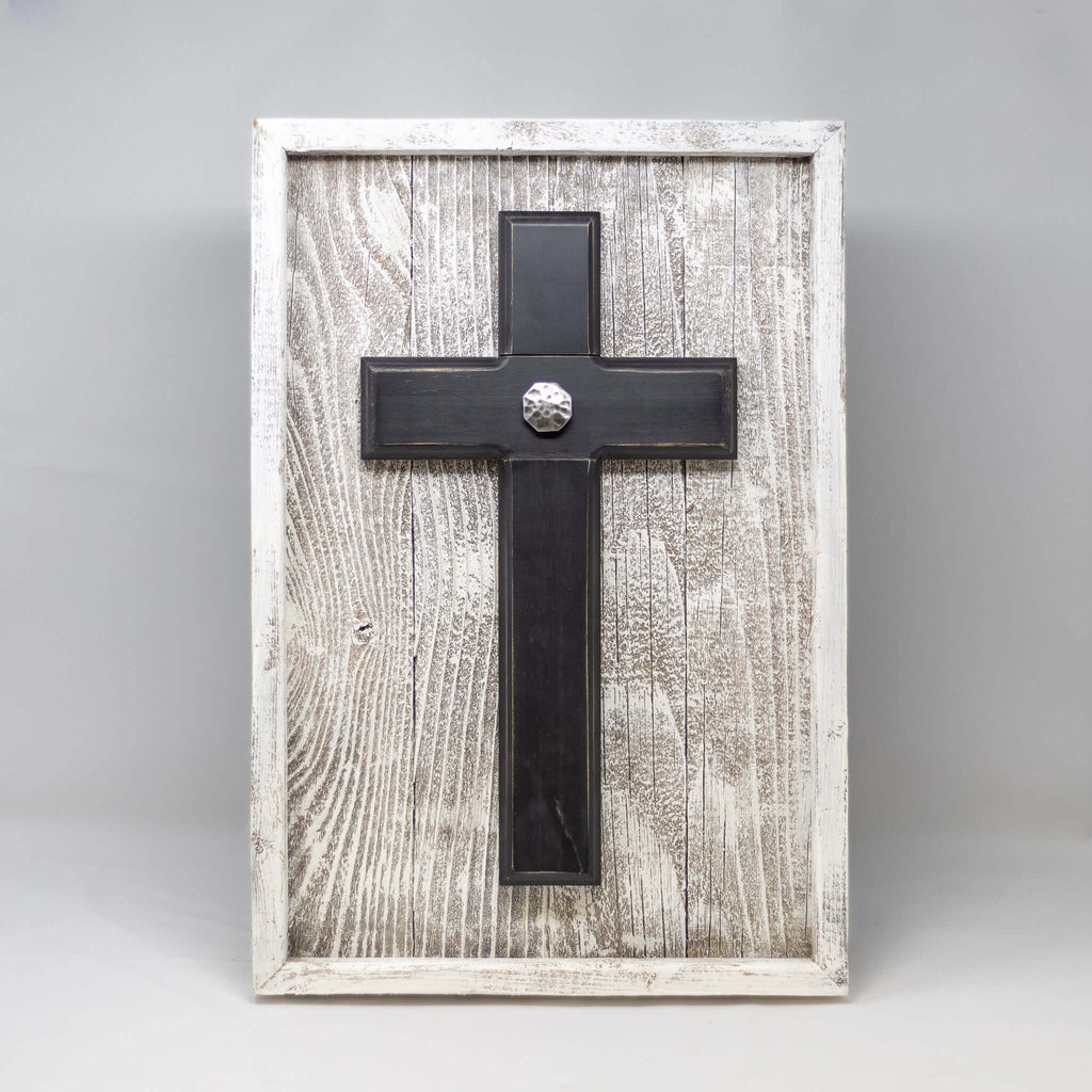 Reclaimed Barnwood White Wash Unity Cross for your Wall - UnityCross