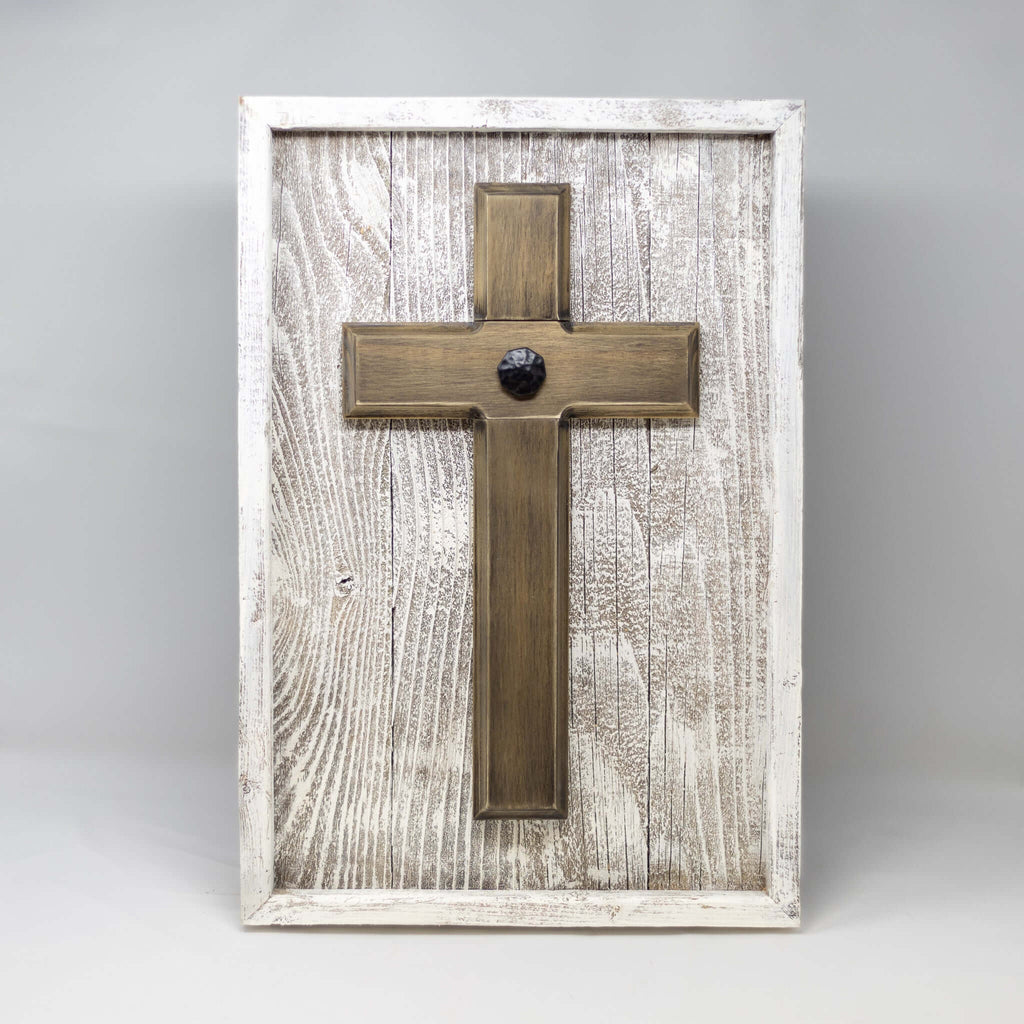 Reclaimed Barnwood White Wash Unity Cross for your Wall - UnityCross