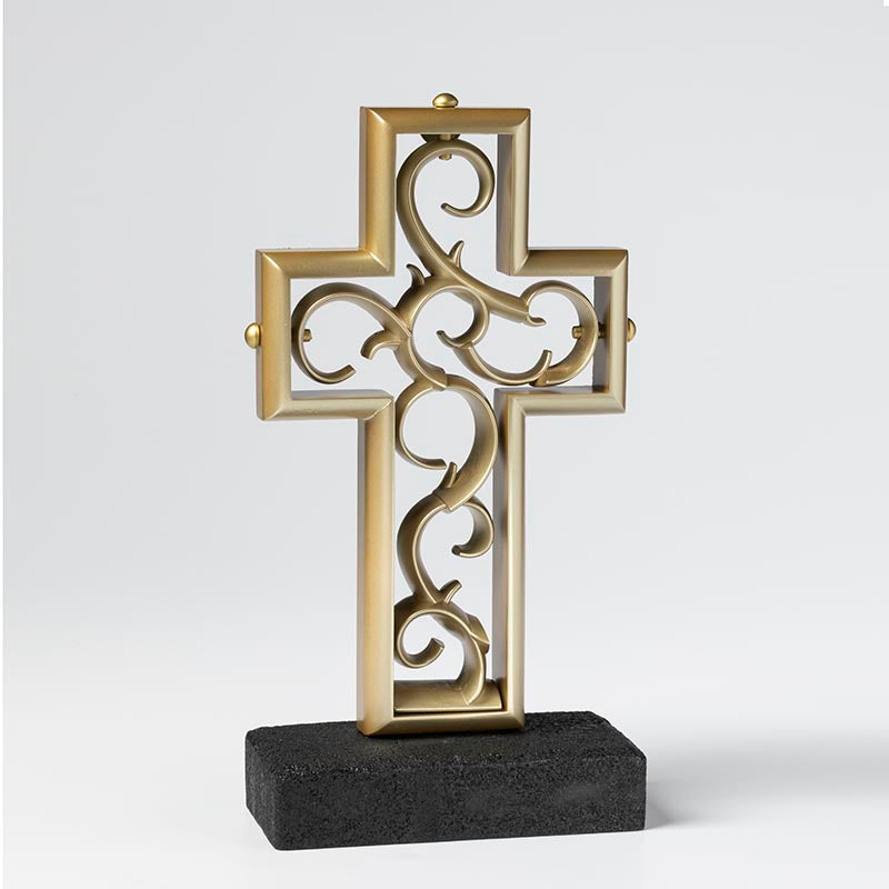 Frosted Gold Wedding Cross - UnityCross