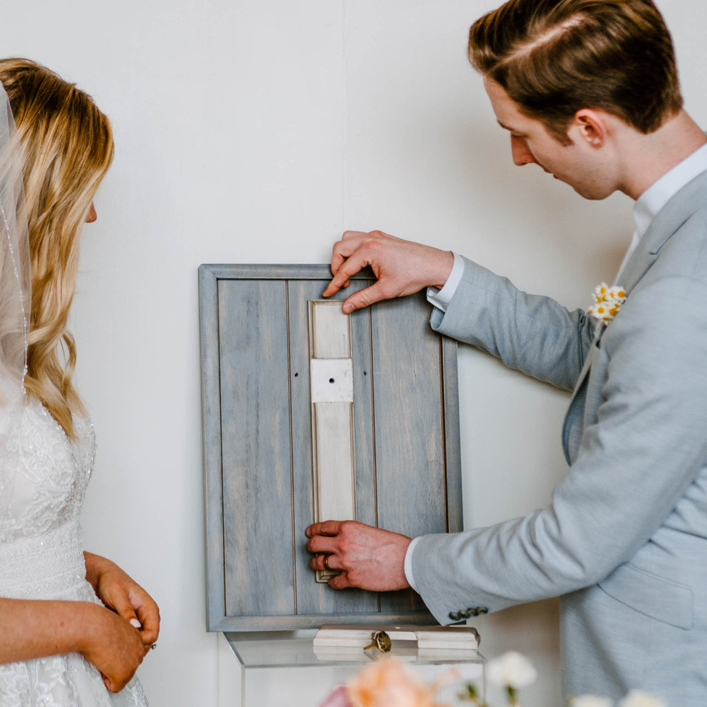 Gray Wash Wedding Cross for your Wall - UnityCross