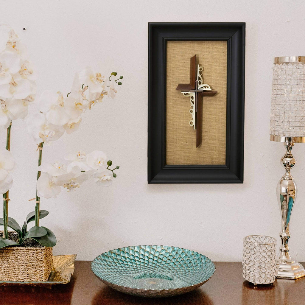 "Timeless" Black Walnut and Ivory for your Wall - UnityCross
