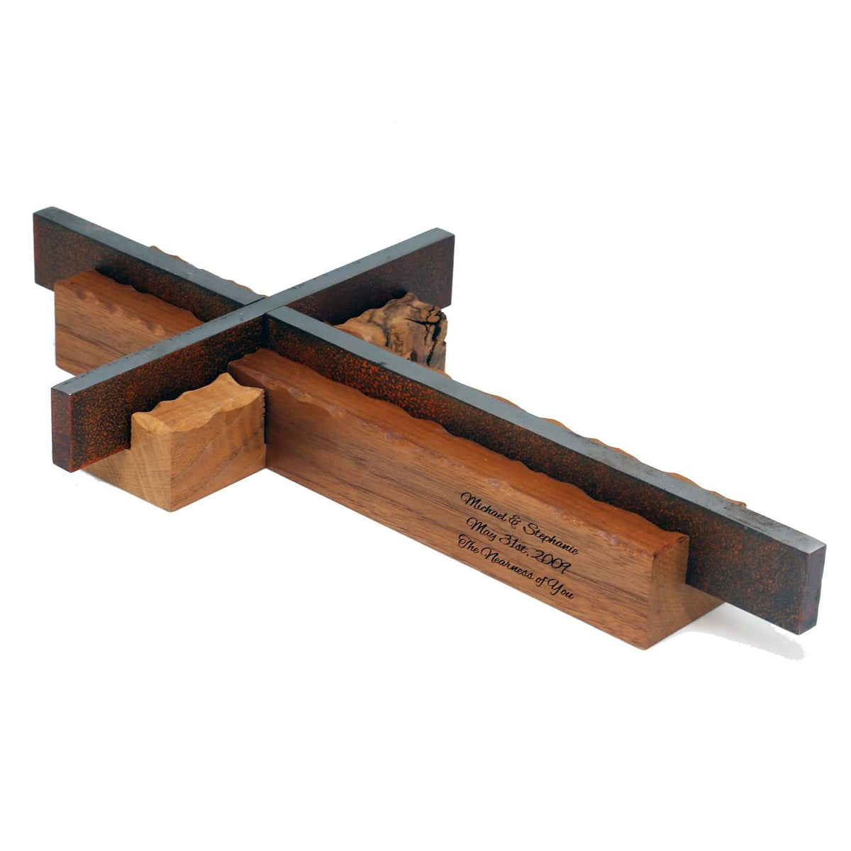 Cross Engraving With Gouges Around It Laser Engraving for Rustic Steel Crosses – UnityCross