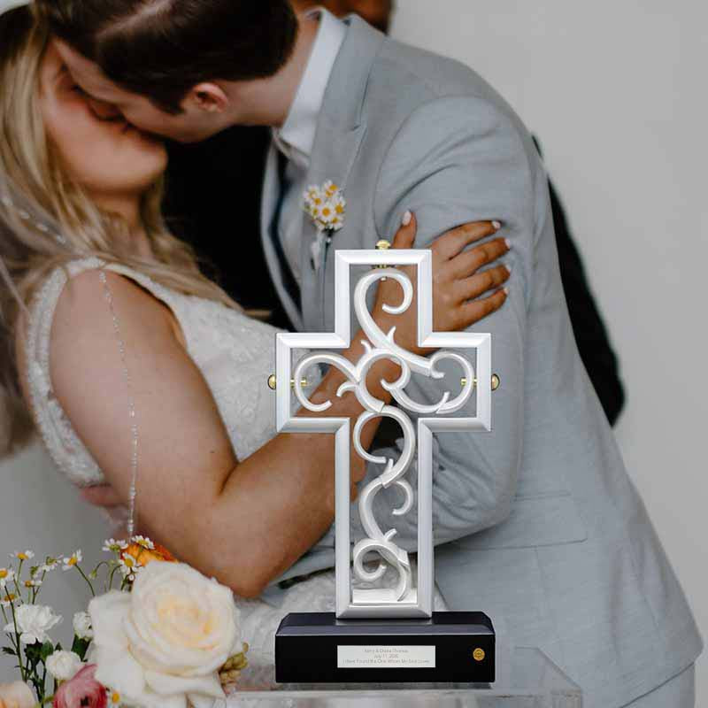 Pearlescent White Wedding Unity Cross WEDDING VIBE EXCLUSIVE - UnityCross