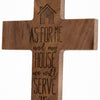 Personalized Black Walnut Home Decor Wall Cross - UnityCross
