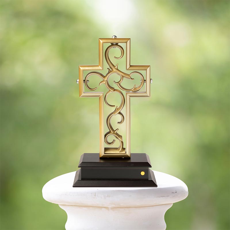 Frosted Gold Wedding Cross - UnityCross