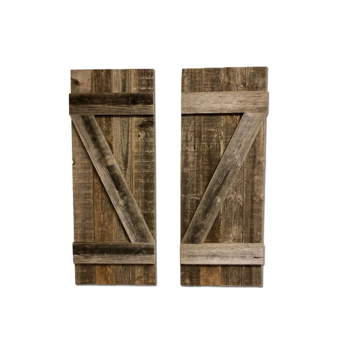 Reclaimed Wood Farmhouse Window Shutters (set of 2) – UnityCross