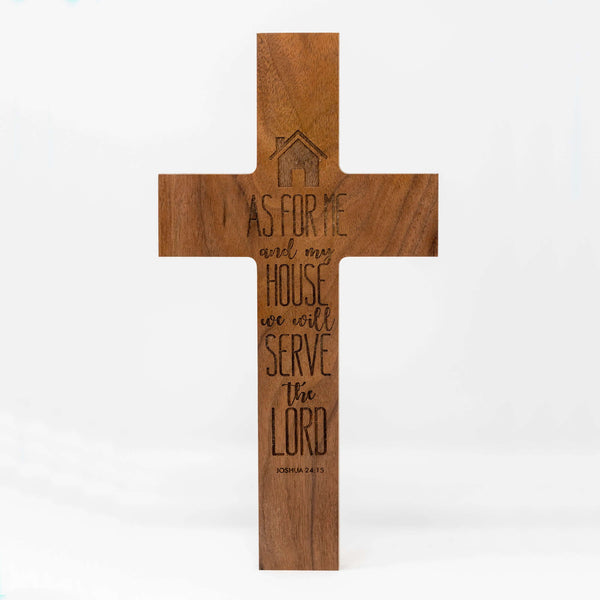 Personalized Black Walnut Home Decor Wall Cross - UnityCross