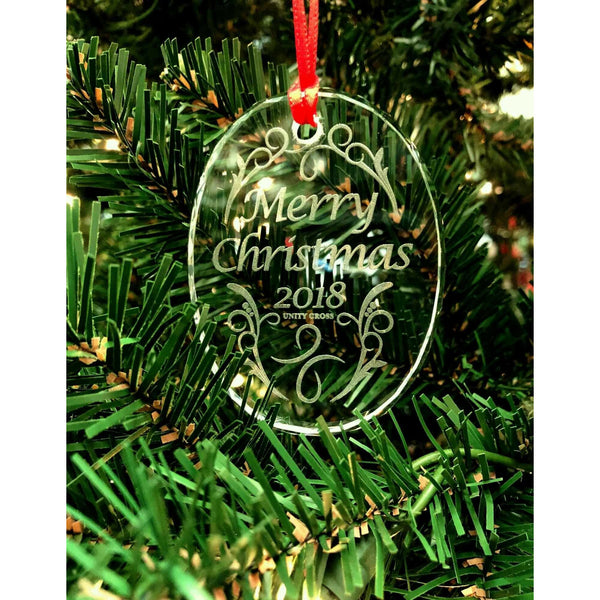Unity Cross 2018 "Merry Christmas" Crystal tree ornament - UnityCross