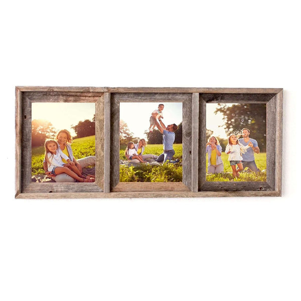 Reclaimed Wood 3 Section Collage Picture Frame - UnityCross